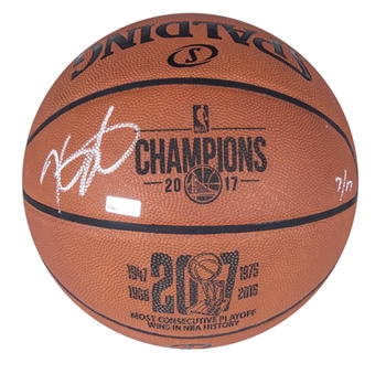 Kevin Durant Signed Spalding Golden State Warriors Commemorative Basketball 7/17 (Panini)